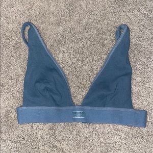 SKIMS blue cotton bralette